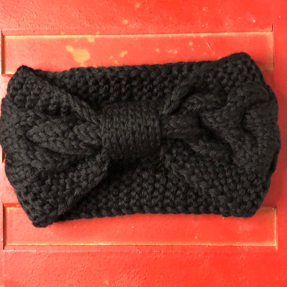 New! crocheted knot cable headband ear warmers